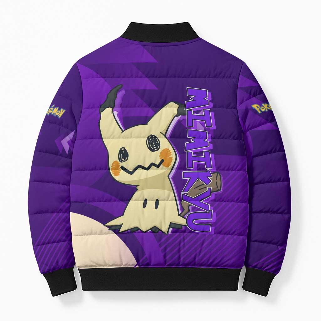 Mimikyu Poké Bomber Puffer Jacket Spooky Scribble Shadow Style