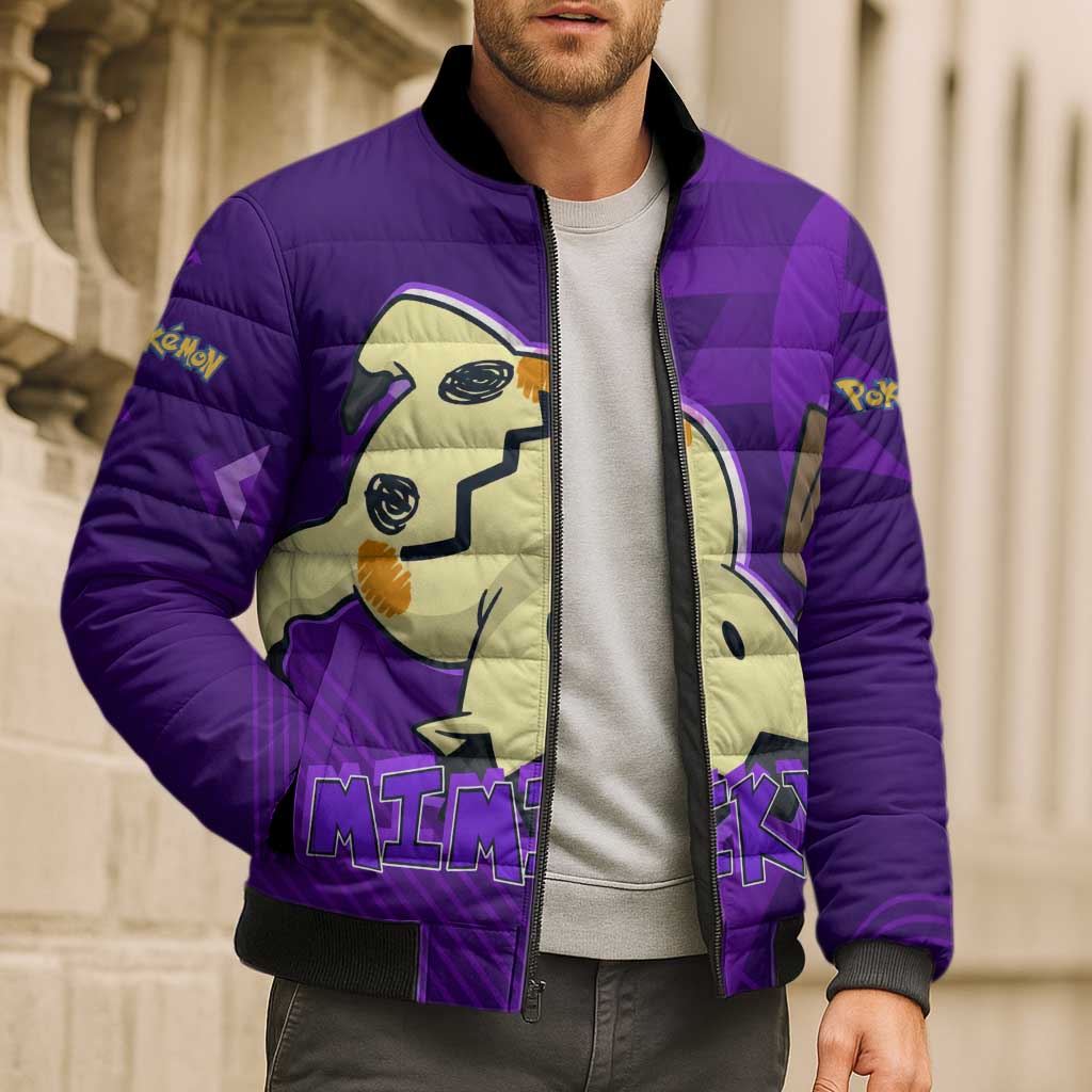 Mimikyu Poké Bomber Puffer Jacket Spooky Scribble Shadow Style