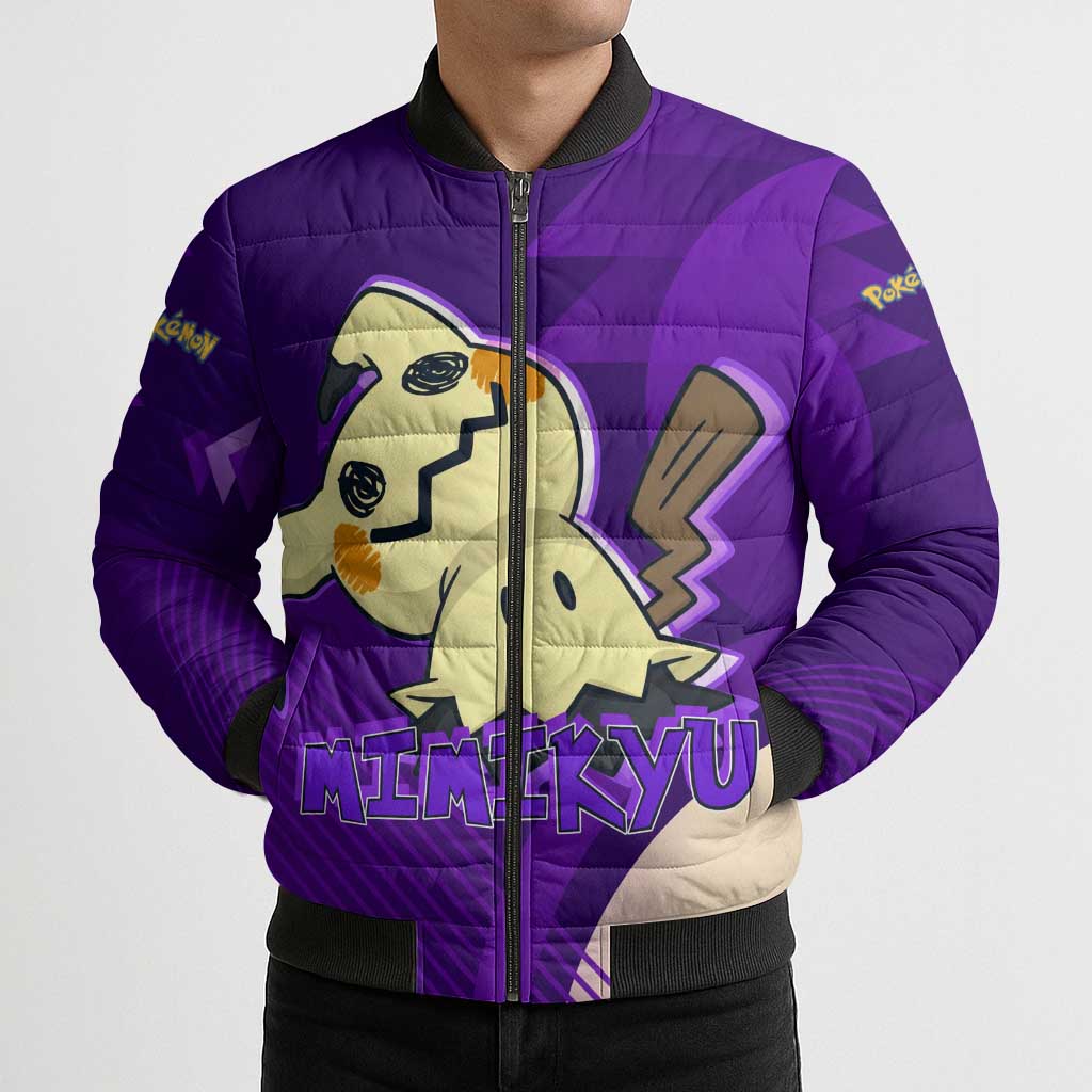 Mimikyu Poké Bomber Puffer Jacket Spooky Scribble Shadow Style