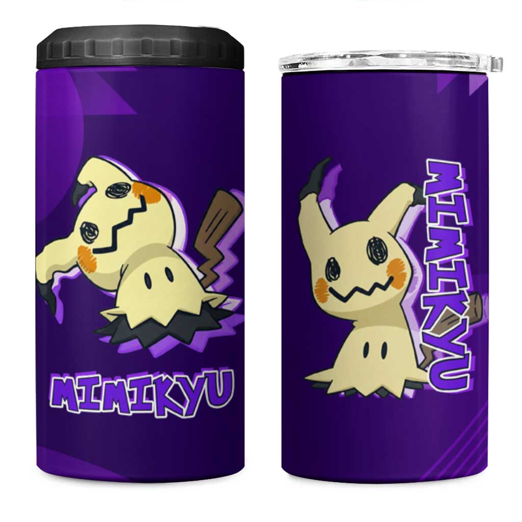 Mimikyu Poké 4 in 1 Can Cooler Tumbler Spooky Scribble Shadow Style