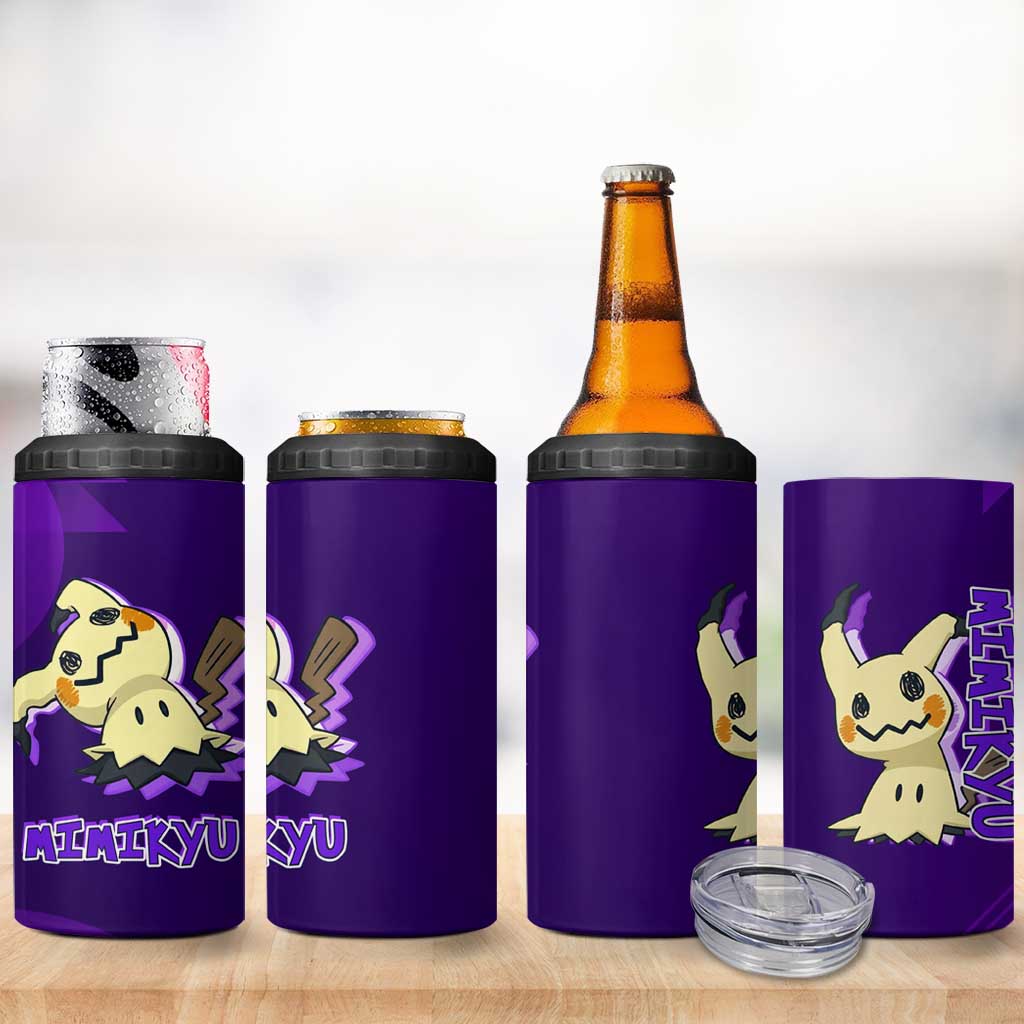 Mimikyu Poké 4 in 1 Can Cooler Tumbler Spooky Scribble Shadow Style