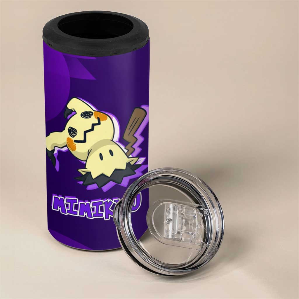 Mimikyu Poké 4 in 1 Can Cooler Tumbler Spooky Scribble Shadow Style