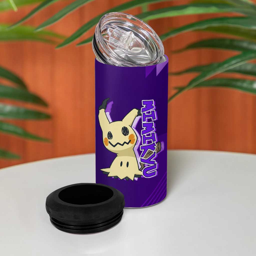 Mimikyu Poké 4 in 1 Can Cooler Tumbler Spooky Scribble Shadow Style