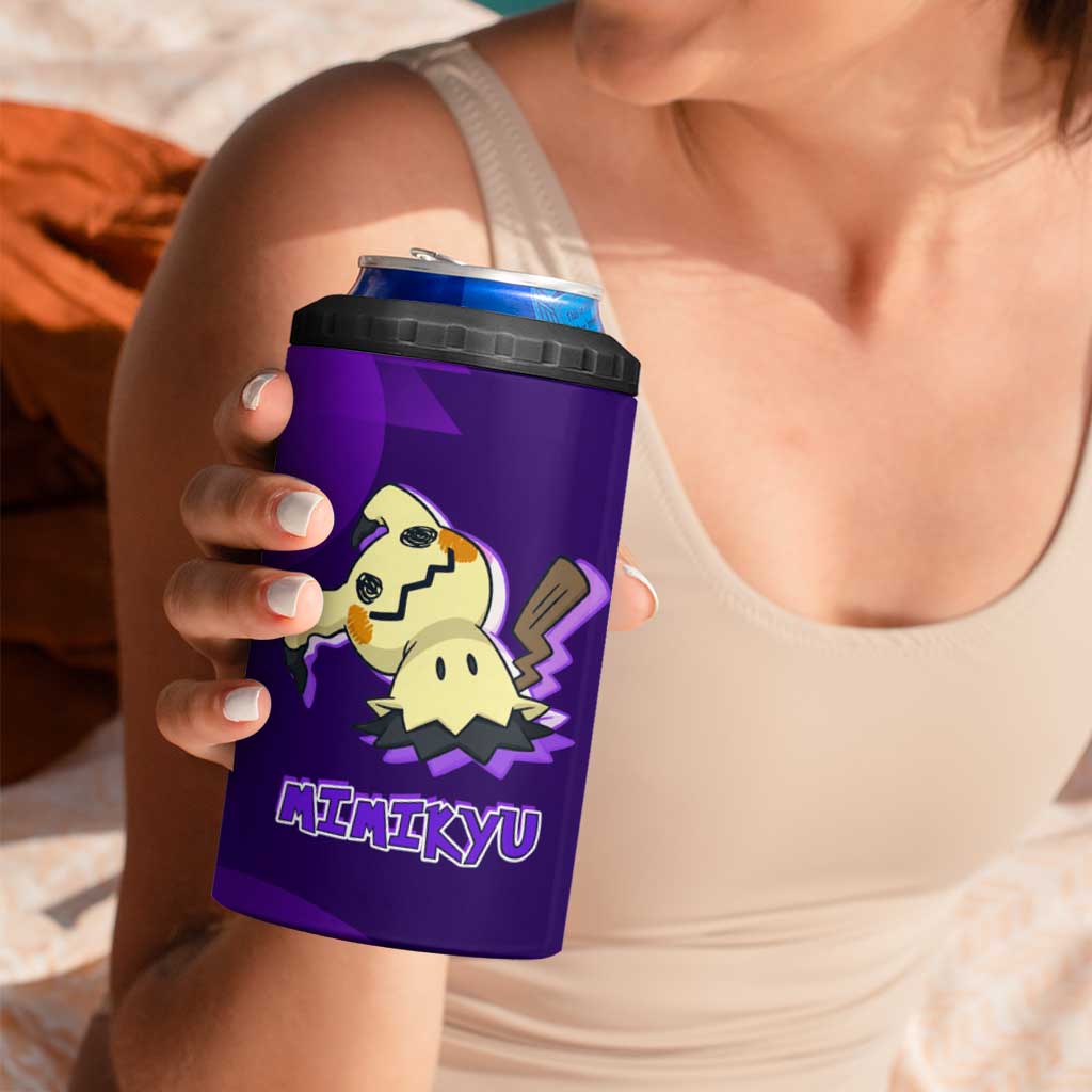 Mimikyu Poké 4 in 1 Can Cooler Tumbler Spooky Scribble Shadow Style