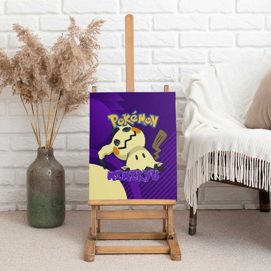 Mimikyu Poké Canvas Wall Art Spooky Scribble Shadow Style
