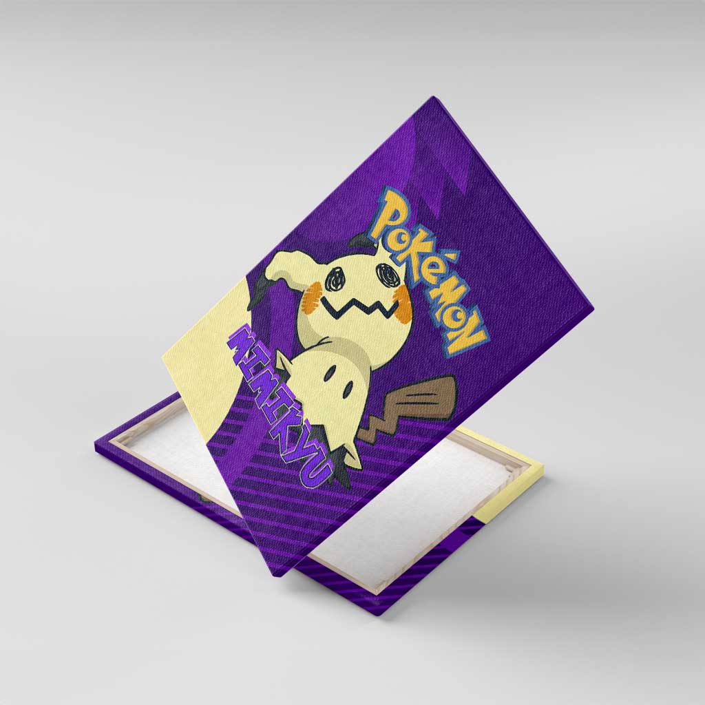 Mimikyu Poké Canvas Wall Art Spooky Scribble Shadow Style