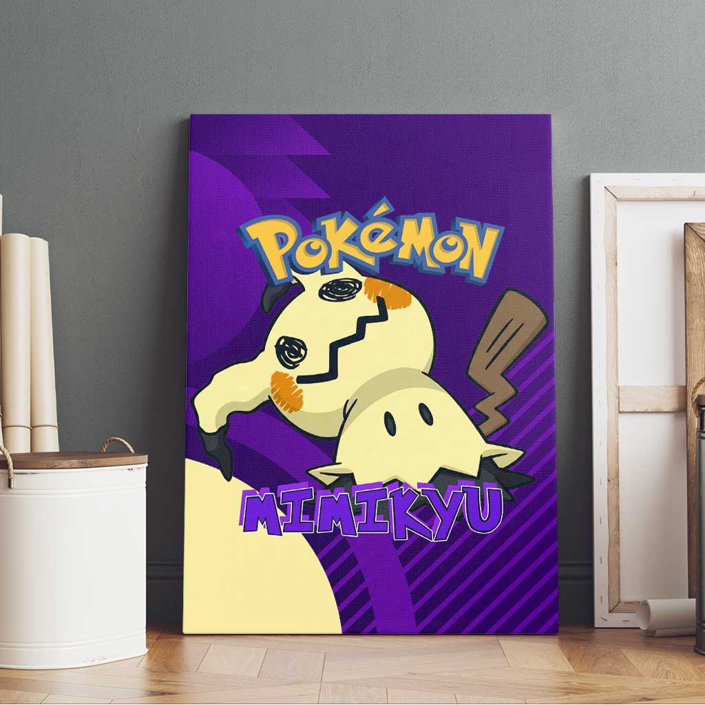 Mimikyu Poké Canvas Wall Art Spooky Scribble Shadow Style