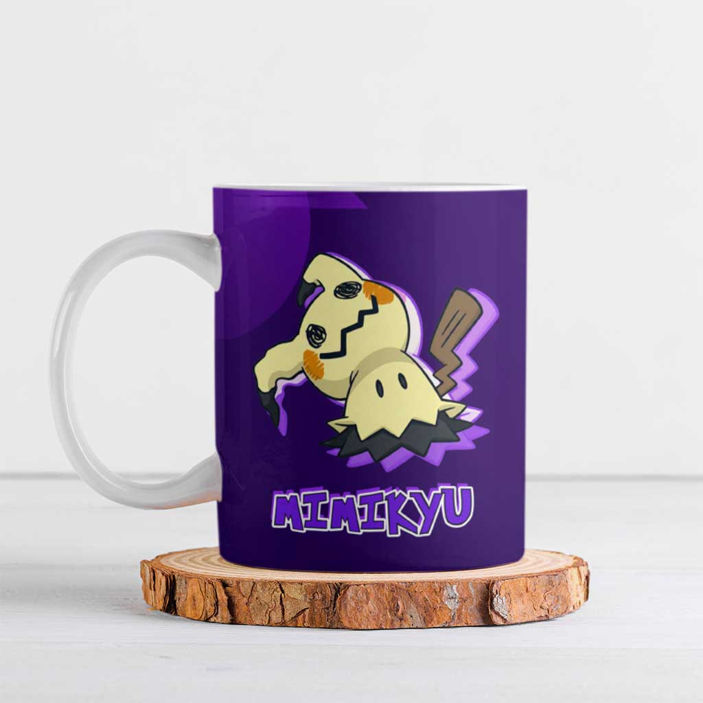 Mimikyu Poké Ceramic Mug Spooky Scribble Shadow Style