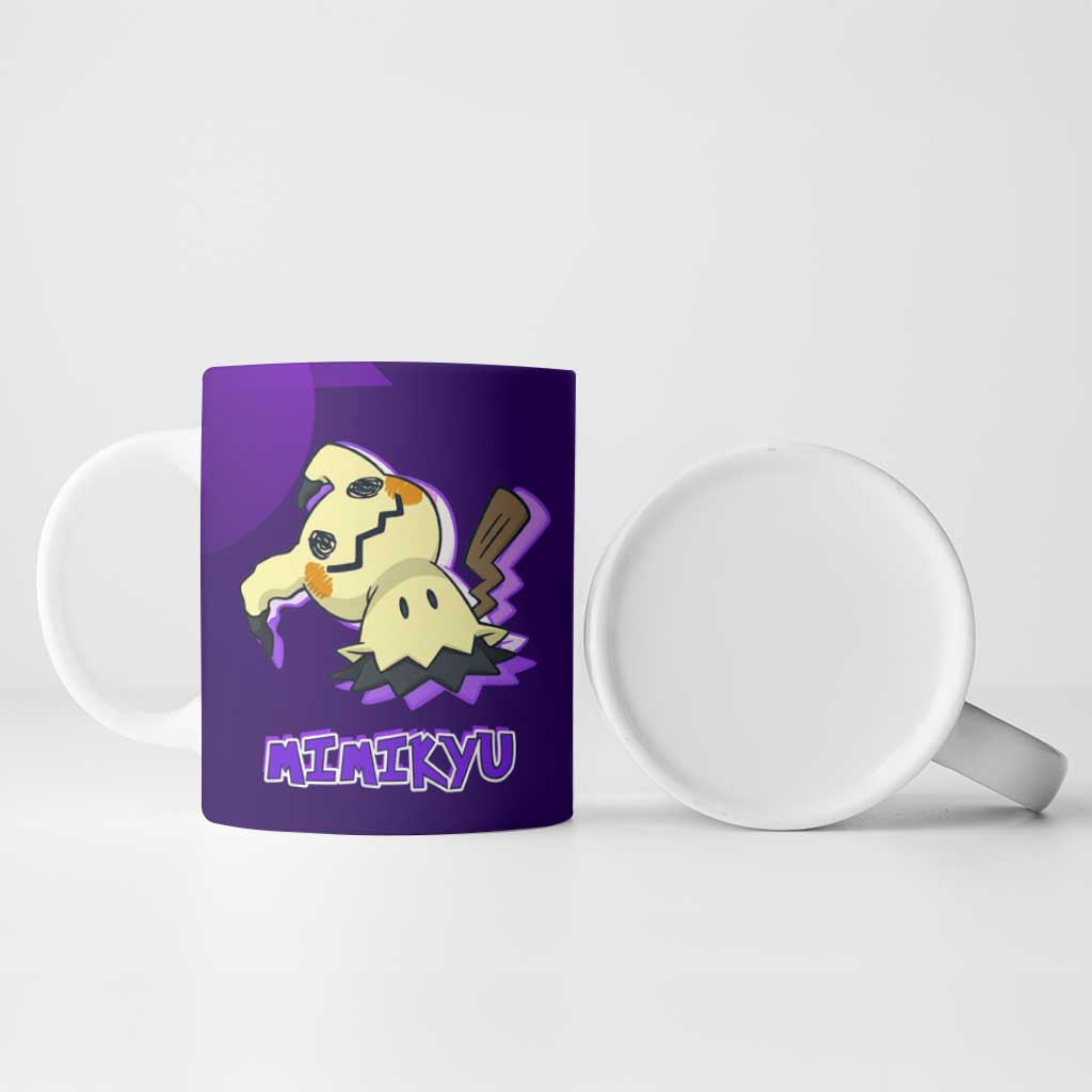 Mimikyu Poké Ceramic Mug Spooky Scribble Shadow Style