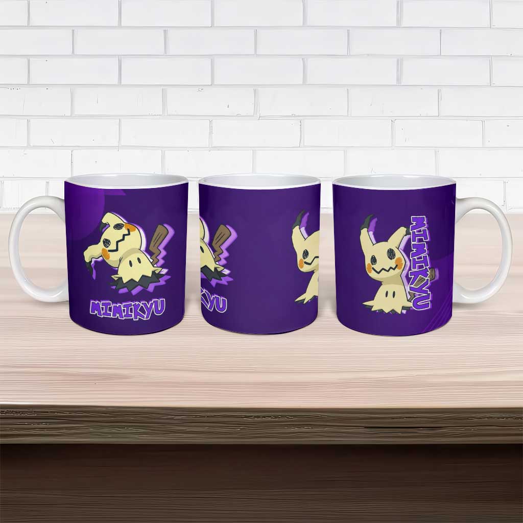 Mimikyu Poké Ceramic Mug Spooky Scribble Shadow Style
