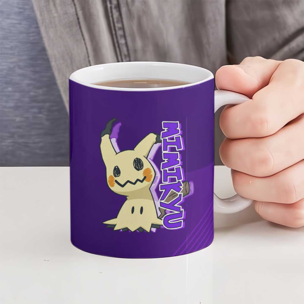 Mimikyu Poké Ceramic Mug Spooky Scribble Shadow Style