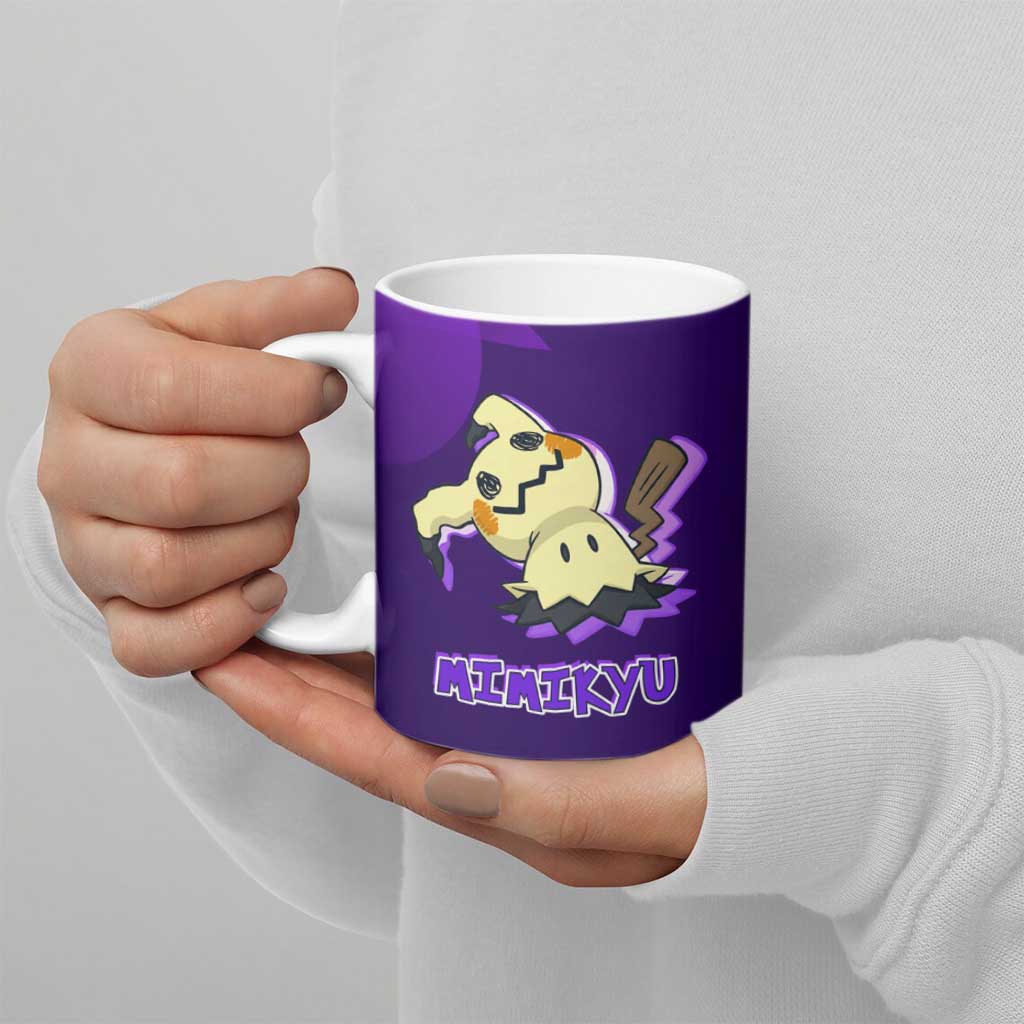 Mimikyu Poké Ceramic Mug Spooky Scribble Shadow Style