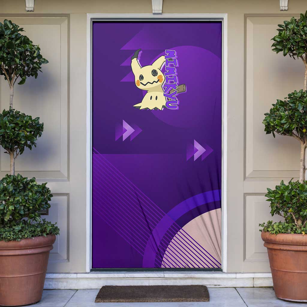 Mimikyu Poké Door Cover Spooky Scribble Shadow Style