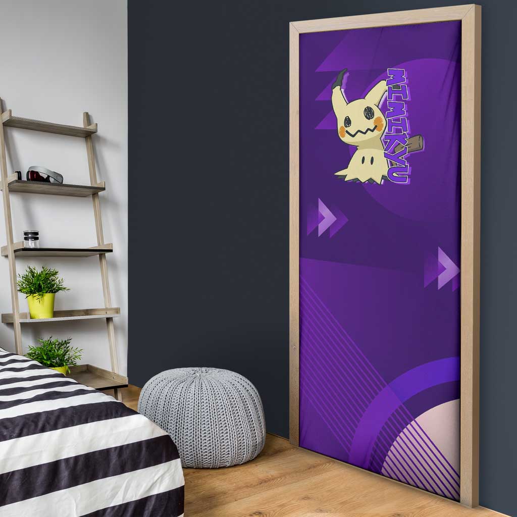 Mimikyu Poké Door Cover Spooky Scribble Shadow Style