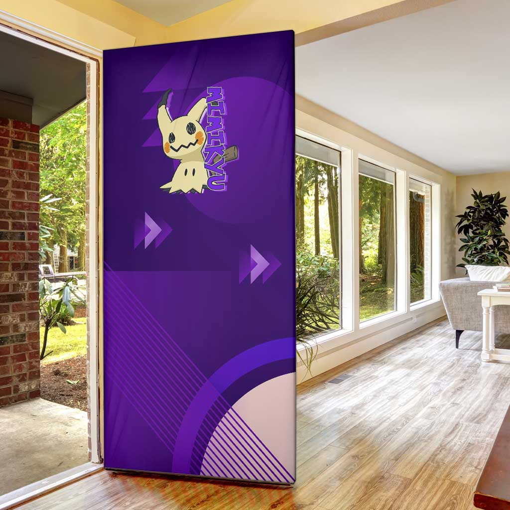 Mimikyu Poké Door Cover Spooky Scribble Shadow Style