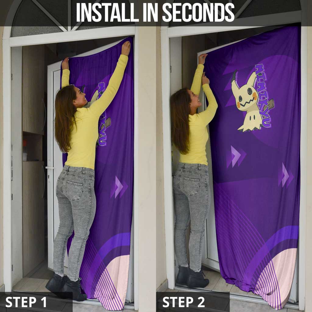 Mimikyu Poké Door Cover Spooky Scribble Shadow Style