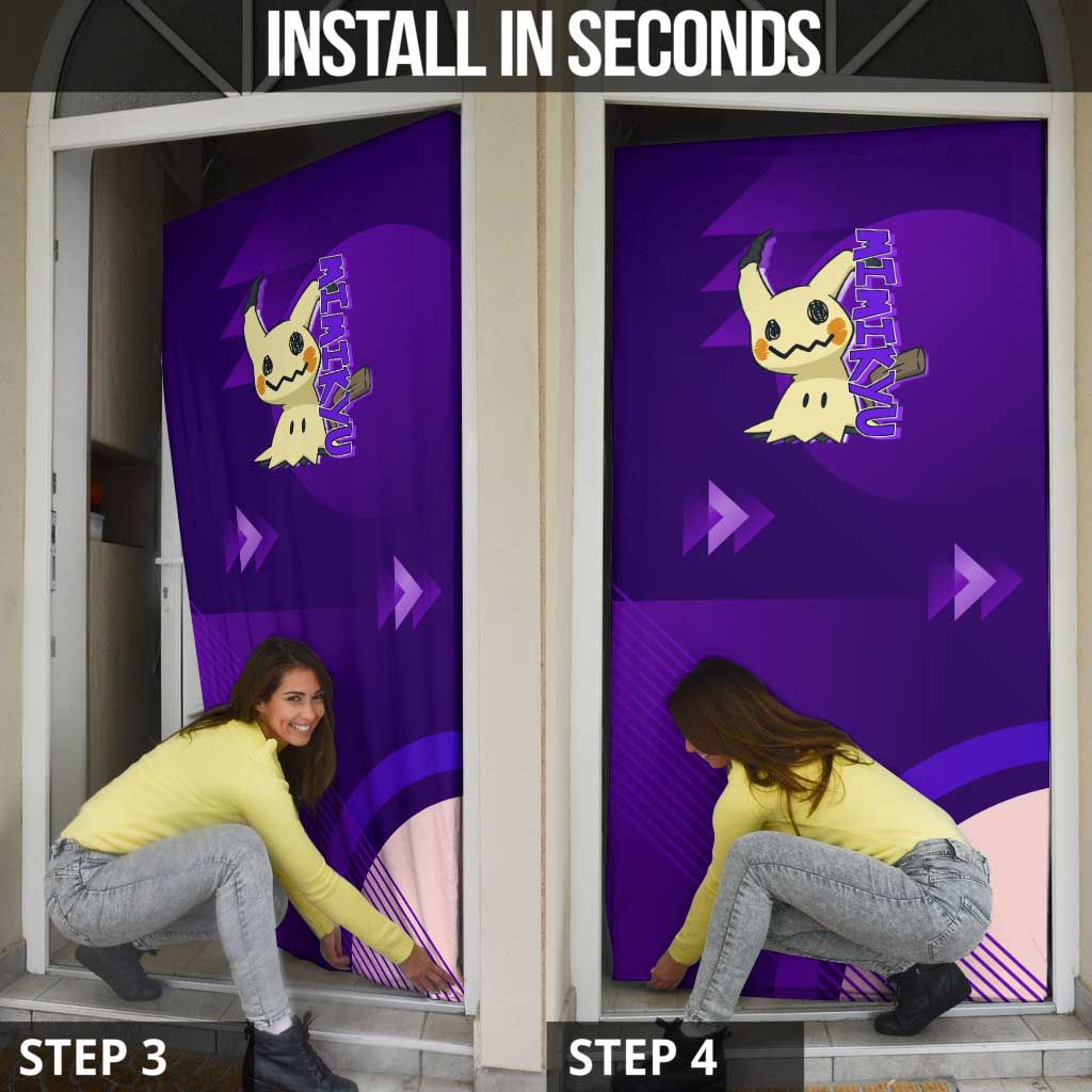 Mimikyu Poké Door Cover Spooky Scribble Shadow Style