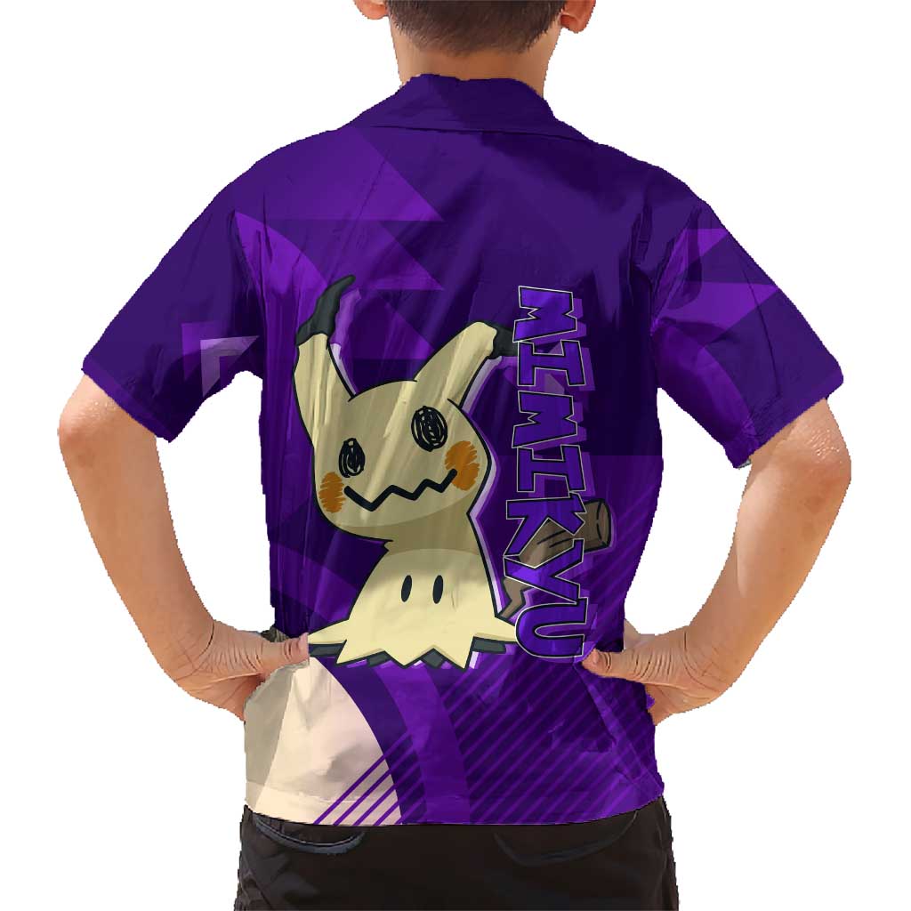 Mimikyu Poké Family Matching Mermaid Dress and Hawaiian Shirt Spooky Scribble Shadow Style
