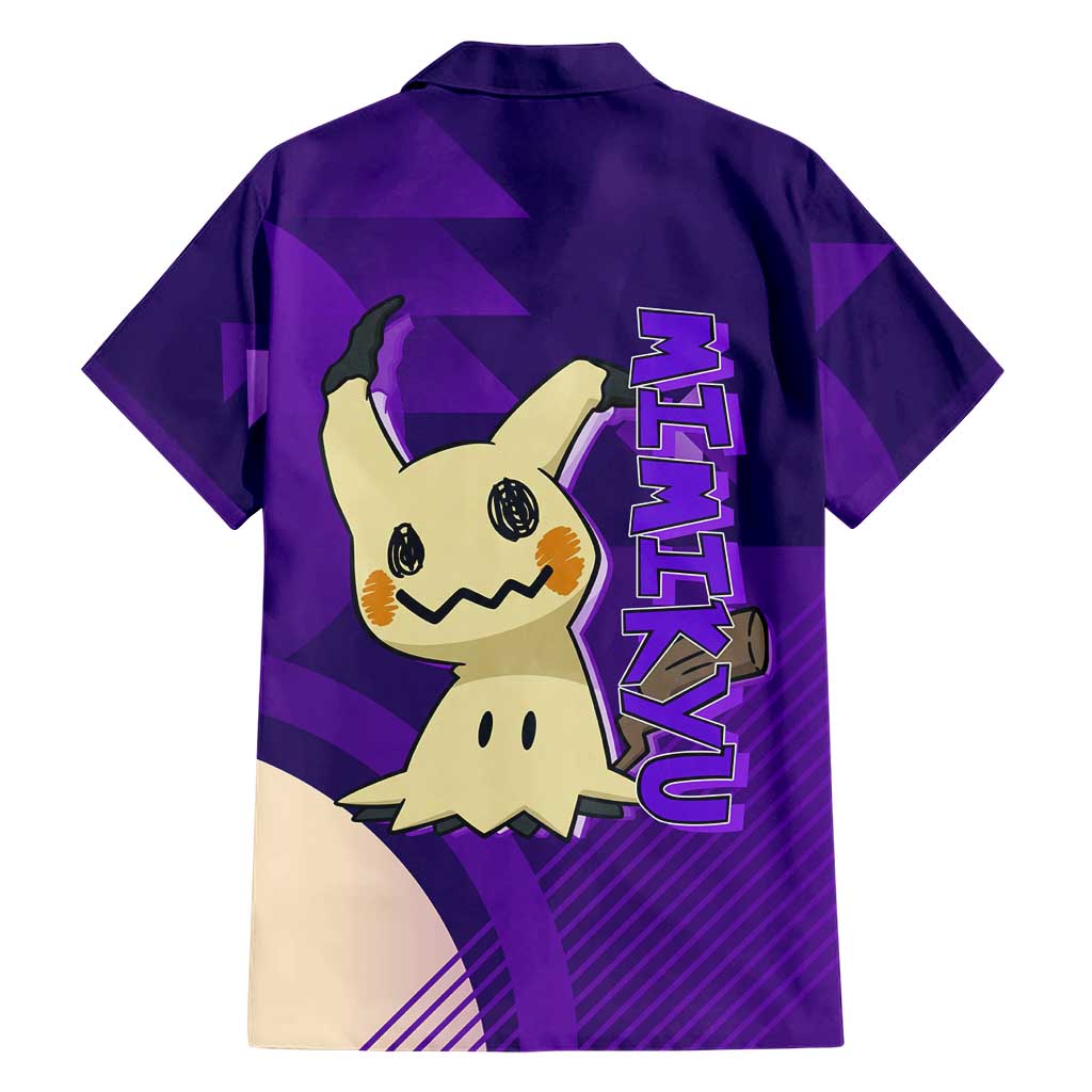 Mimikyu Poké Family Matching Mermaid Dress and Hawaiian Shirt Spooky Scribble Shadow Style