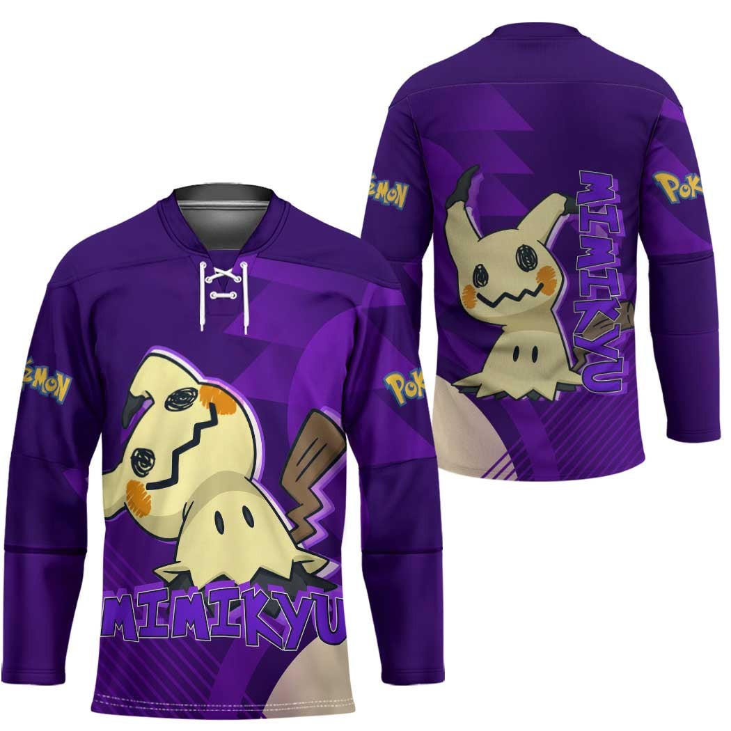 Mimikyu Poké Hockey Jersey Spooky Scribble Shadow Style