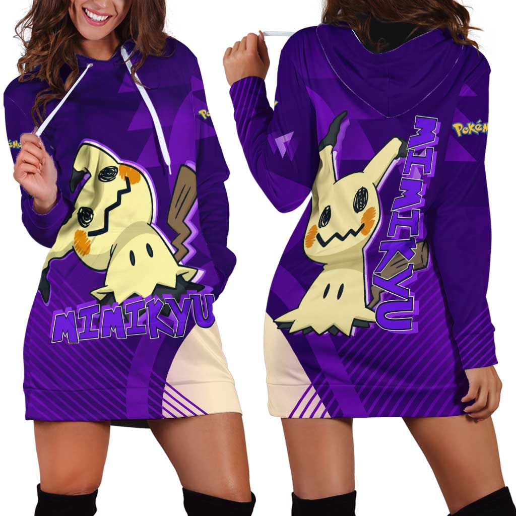 Mimikyu Poké Hoodie Dress Spooky Scribble Shadow Style