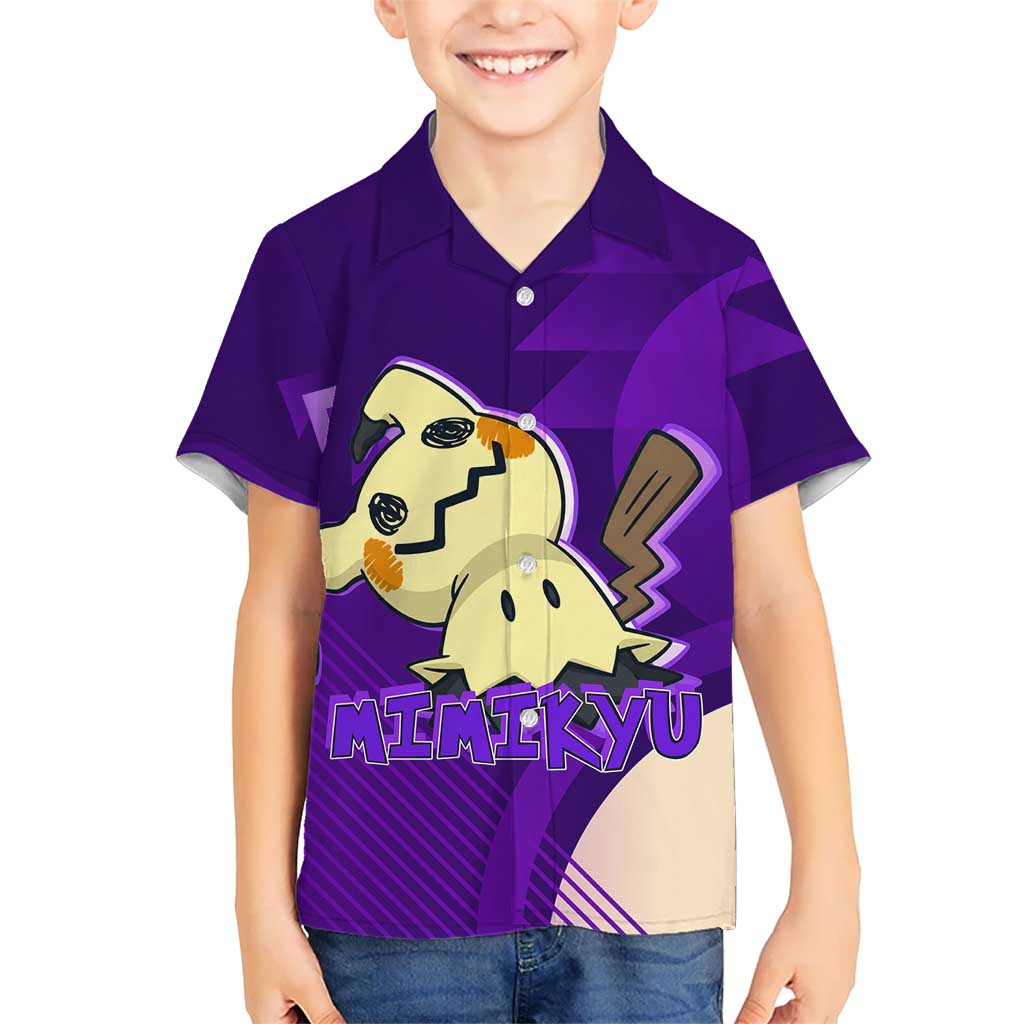 Mimikyu Poké Kid Hawaiian Shirt Spooky Scribble Shadow Style