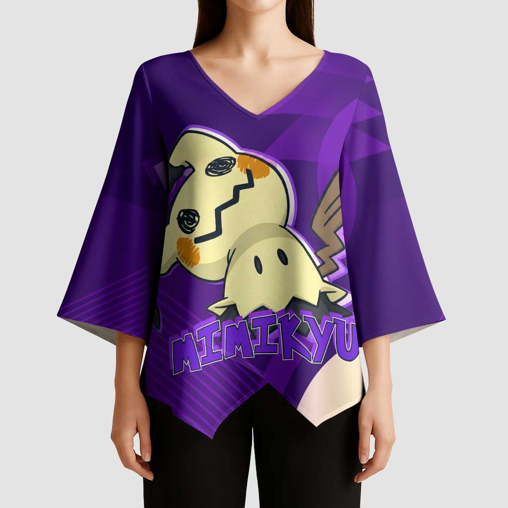 Mimikyu Poké Kimono Sleeve Blouse Spooky Scribble Shadow Style