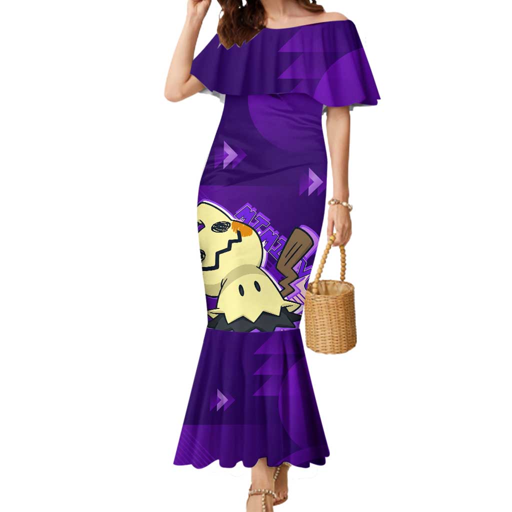 Mimikyu Poké Mermaid Dress Spooky Scribble Shadow Style