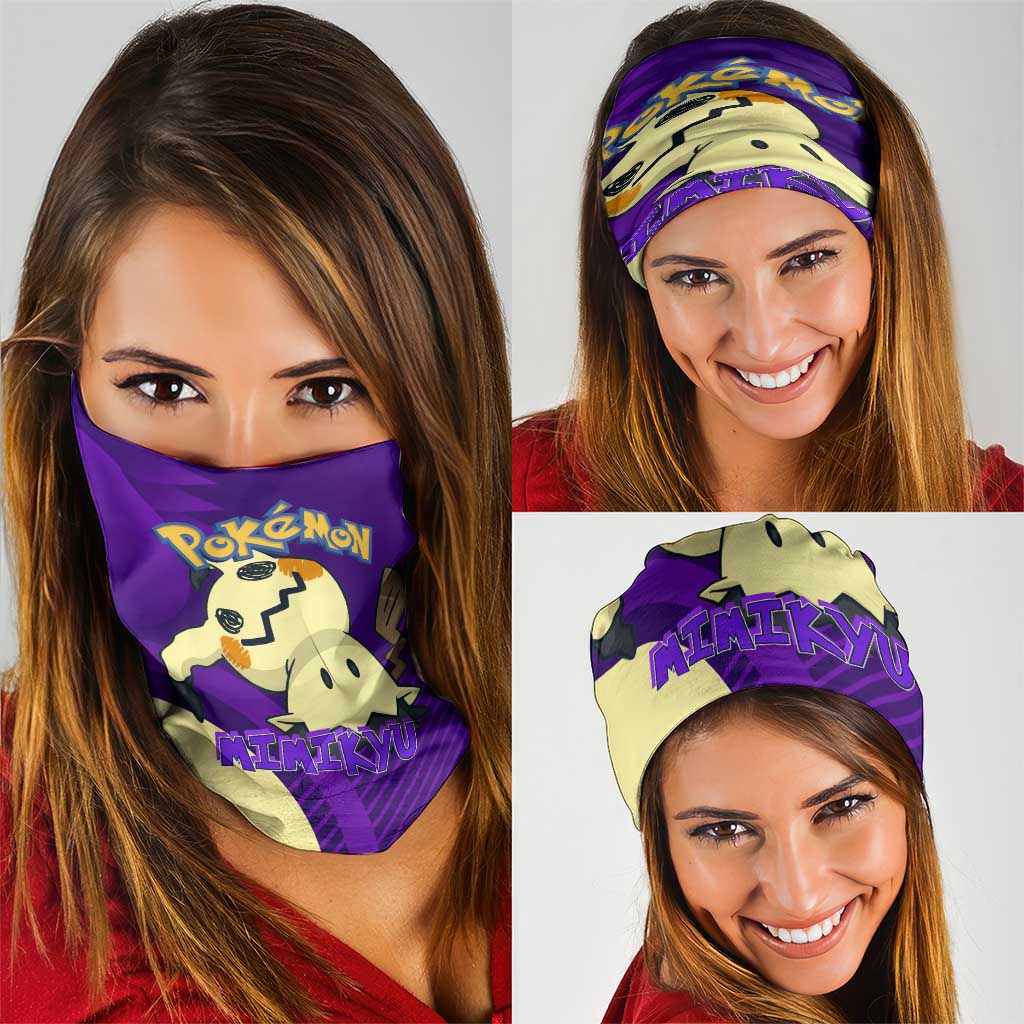 Mimikyu Poké Neck Gaiter Spooky Scribble Shadow Style