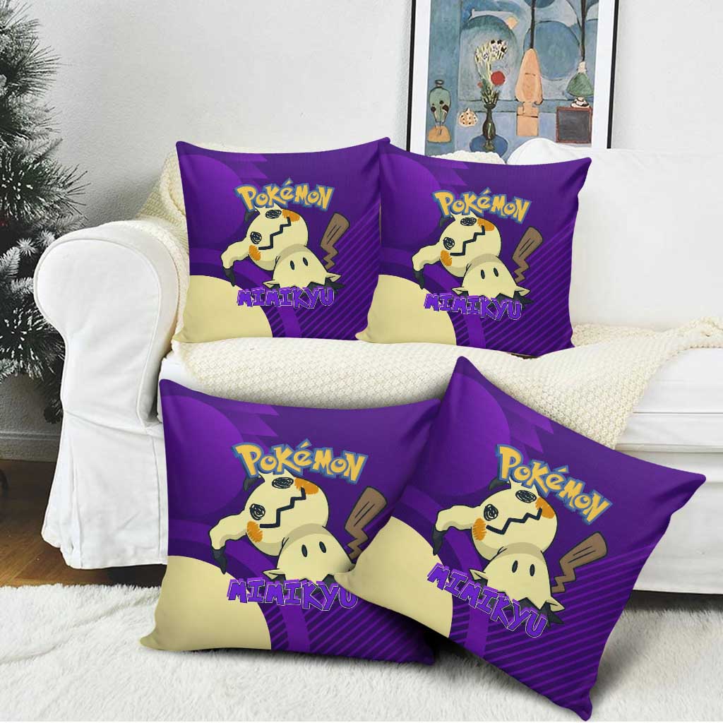 Mimikyu Poké Pillow Cover Spooky Scribble Shadow Style
