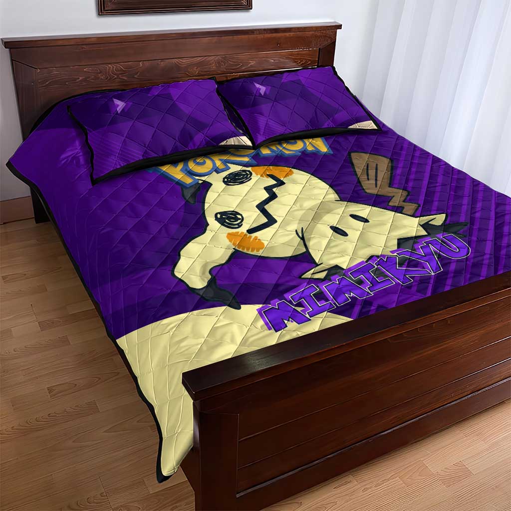 Mimikyu Poké Quilt Bed Set Spooky Scribble Shadow Style