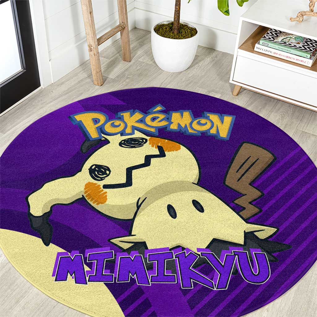 Mimikyu Poké Round Carpet Spooky Scribble Shadow Style