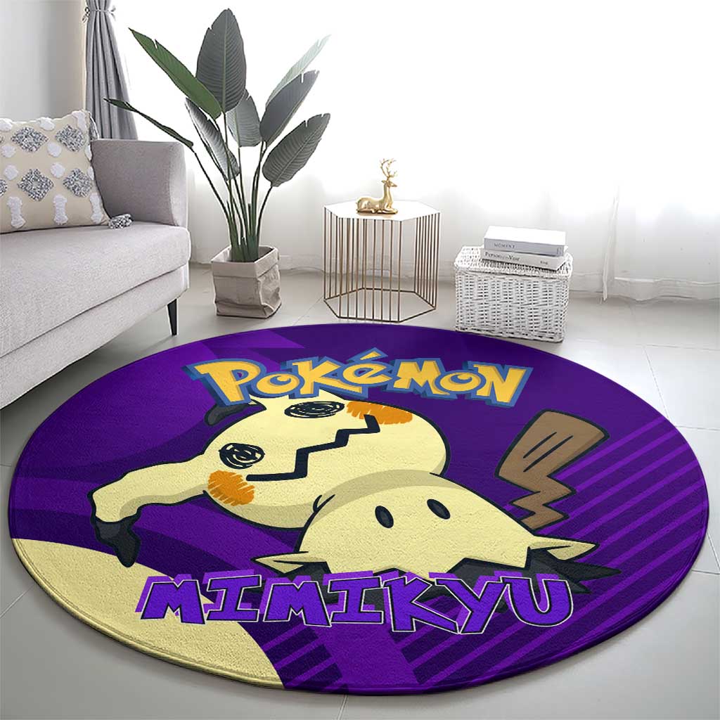 Mimikyu Poké Round Carpet Spooky Scribble Shadow Style