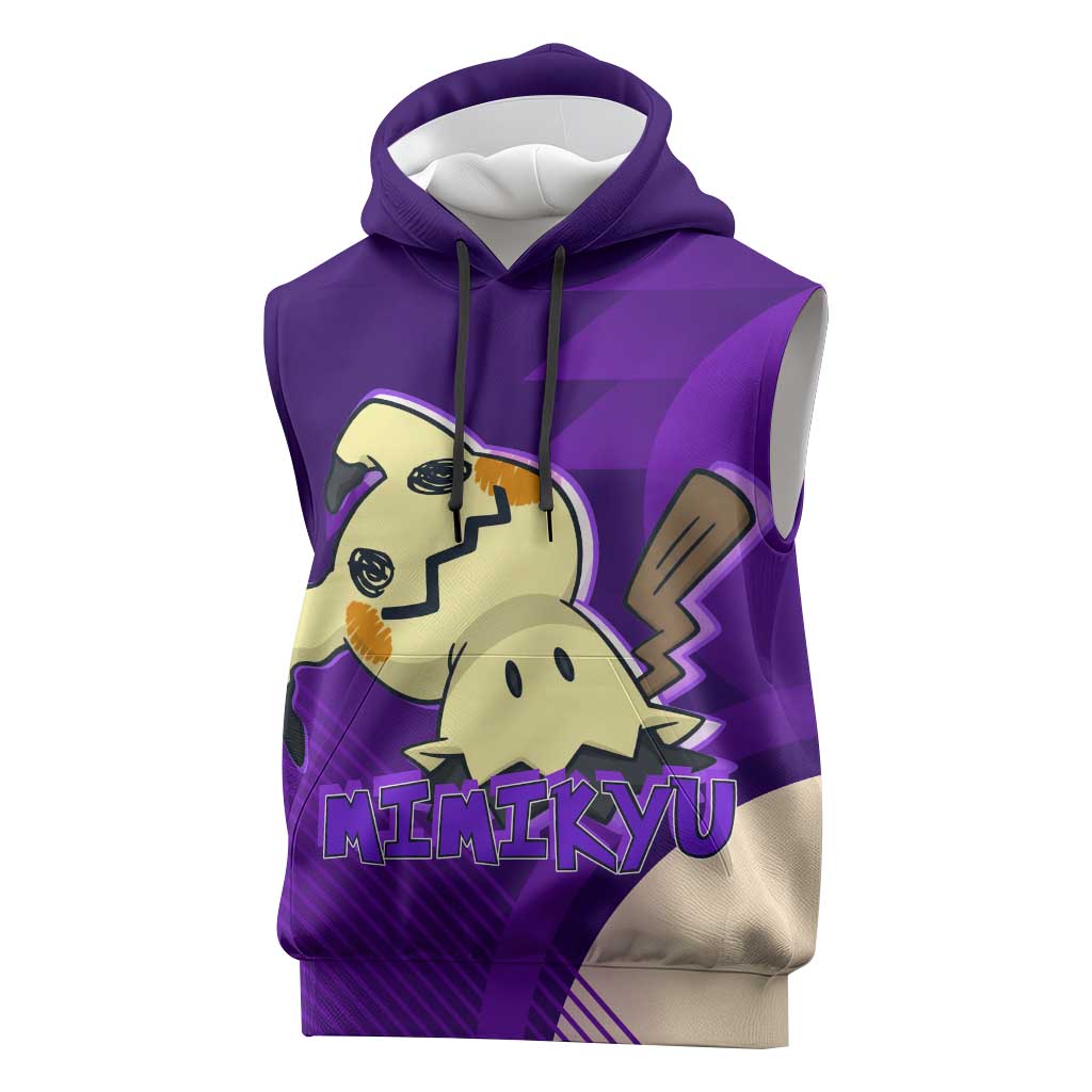 Mimikyu Poké Sleeveless Hoodie Spooky Scribble Shadow Style