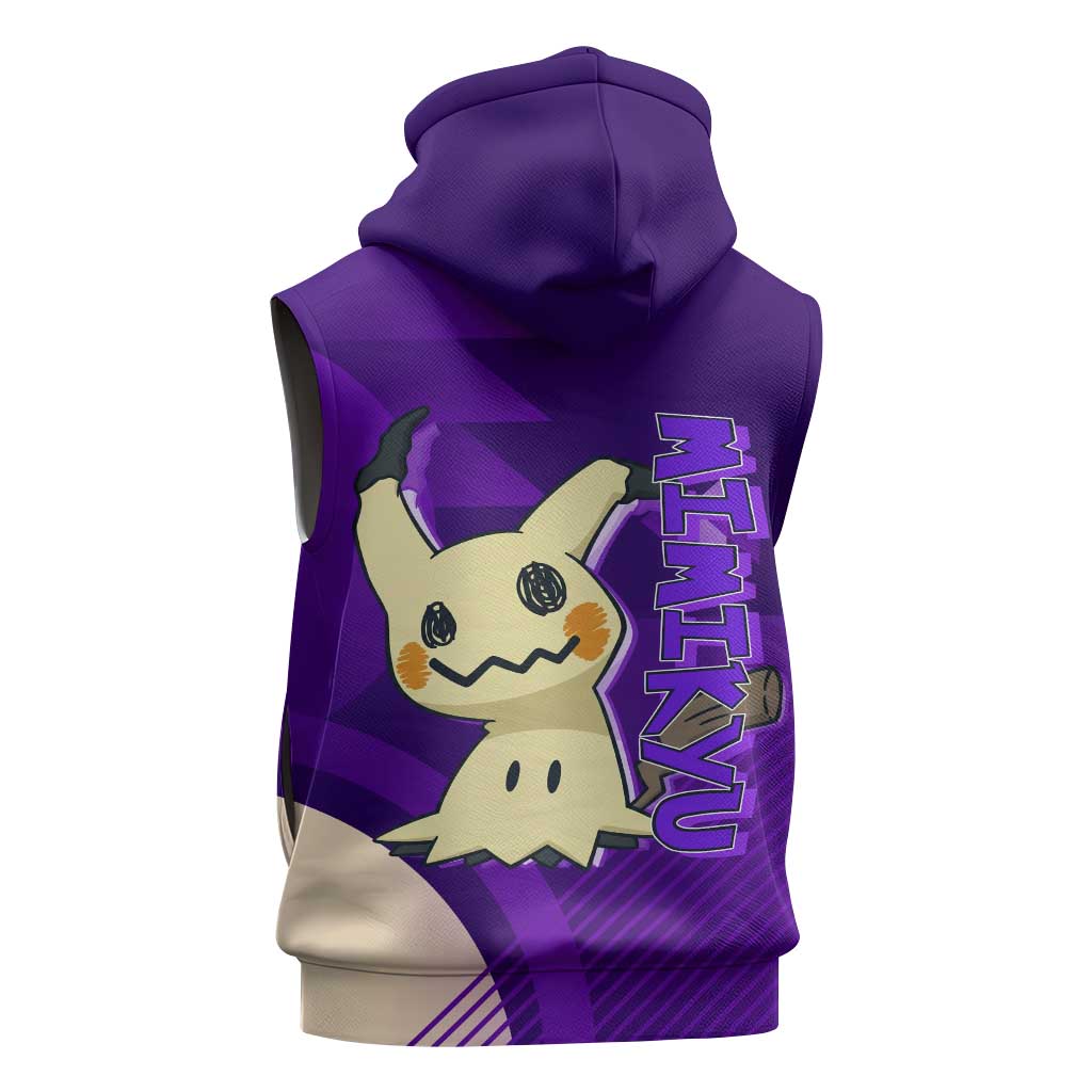 Mimikyu Poké Sleeveless Hoodie Spooky Scribble Shadow Style
