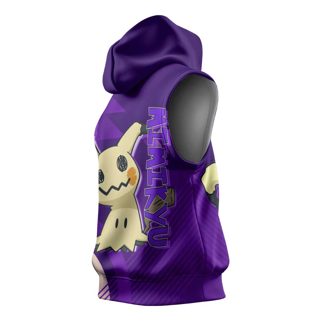Mimikyu Poké Sleeveless Hoodie Spooky Scribble Shadow Style