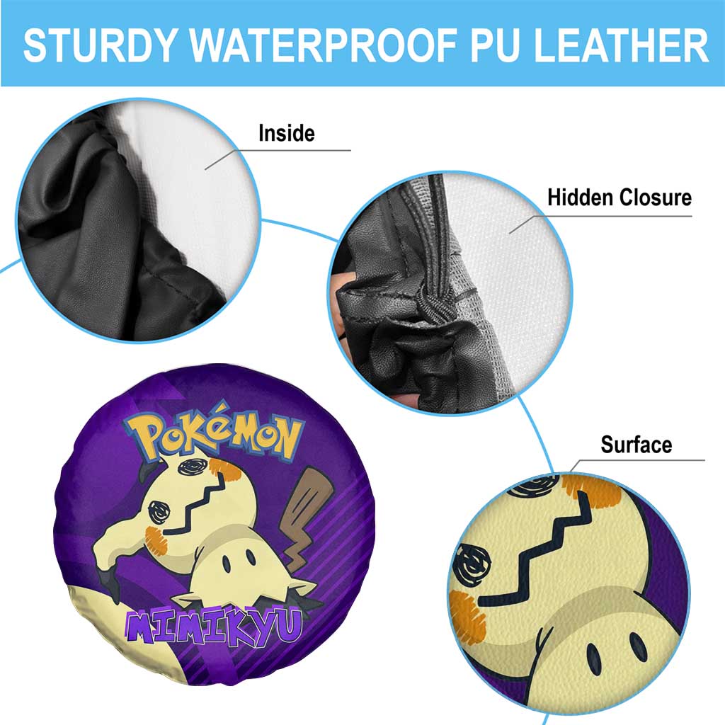 Mimikyu Poké Spare Tire Cover Spooky Scribble Shadow Style