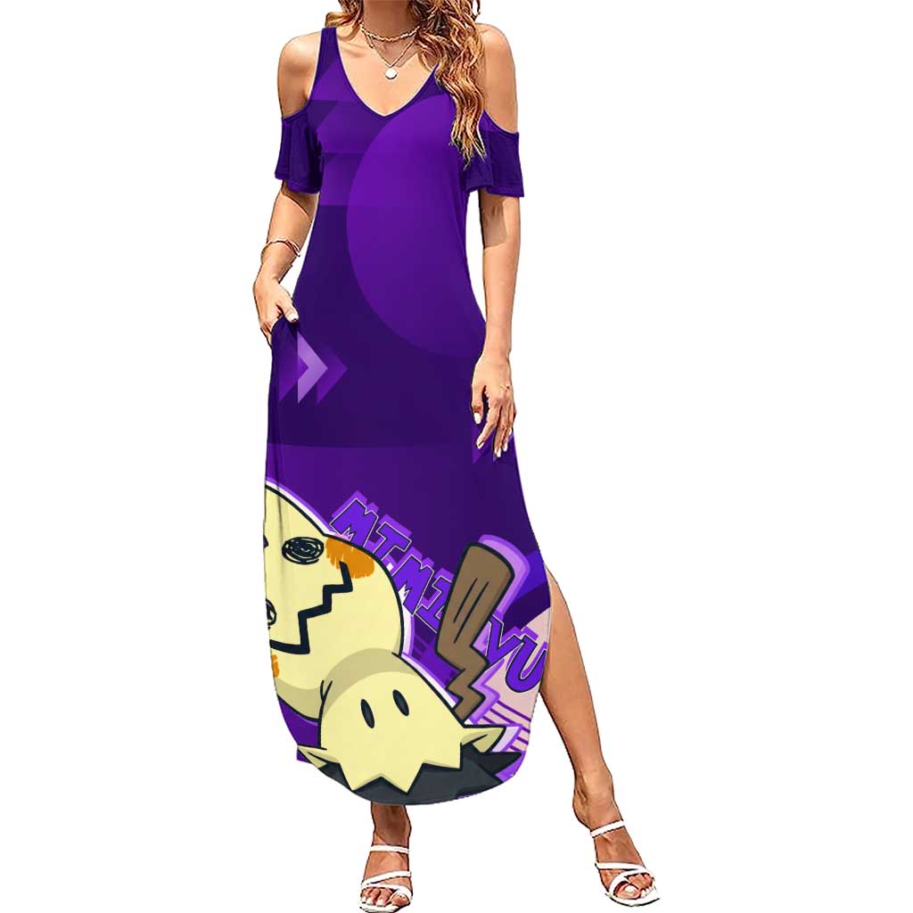 Mimikyu Poké Summer Maxi Dress Spooky Scribble Shadow Style
