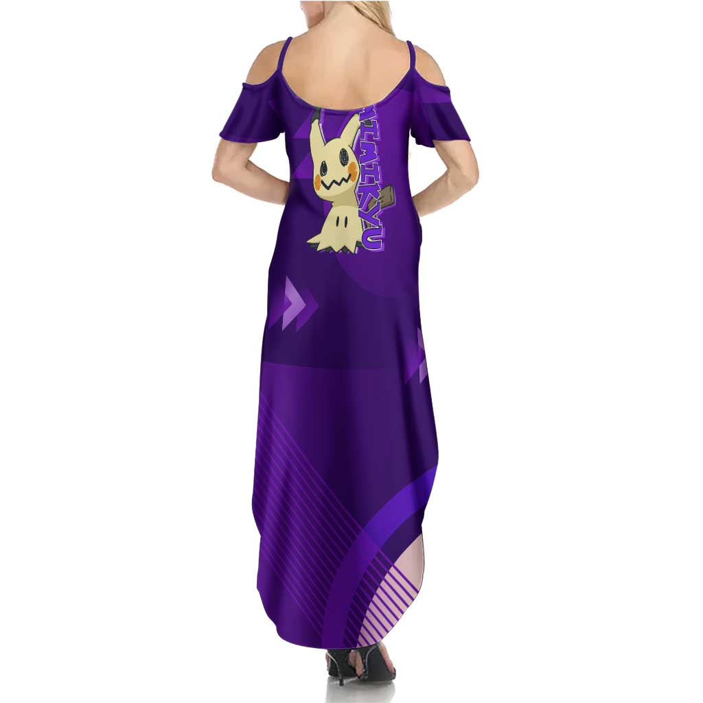 Mimikyu Poké Summer Maxi Dress Spooky Scribble Shadow Style