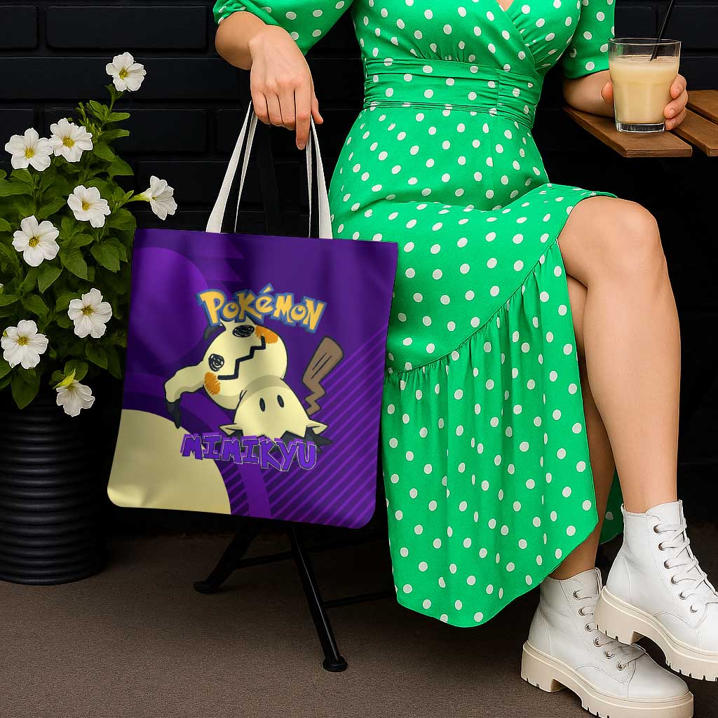 Mimikyu Poké Tote Bag Spooky Scribble Shadow Style
