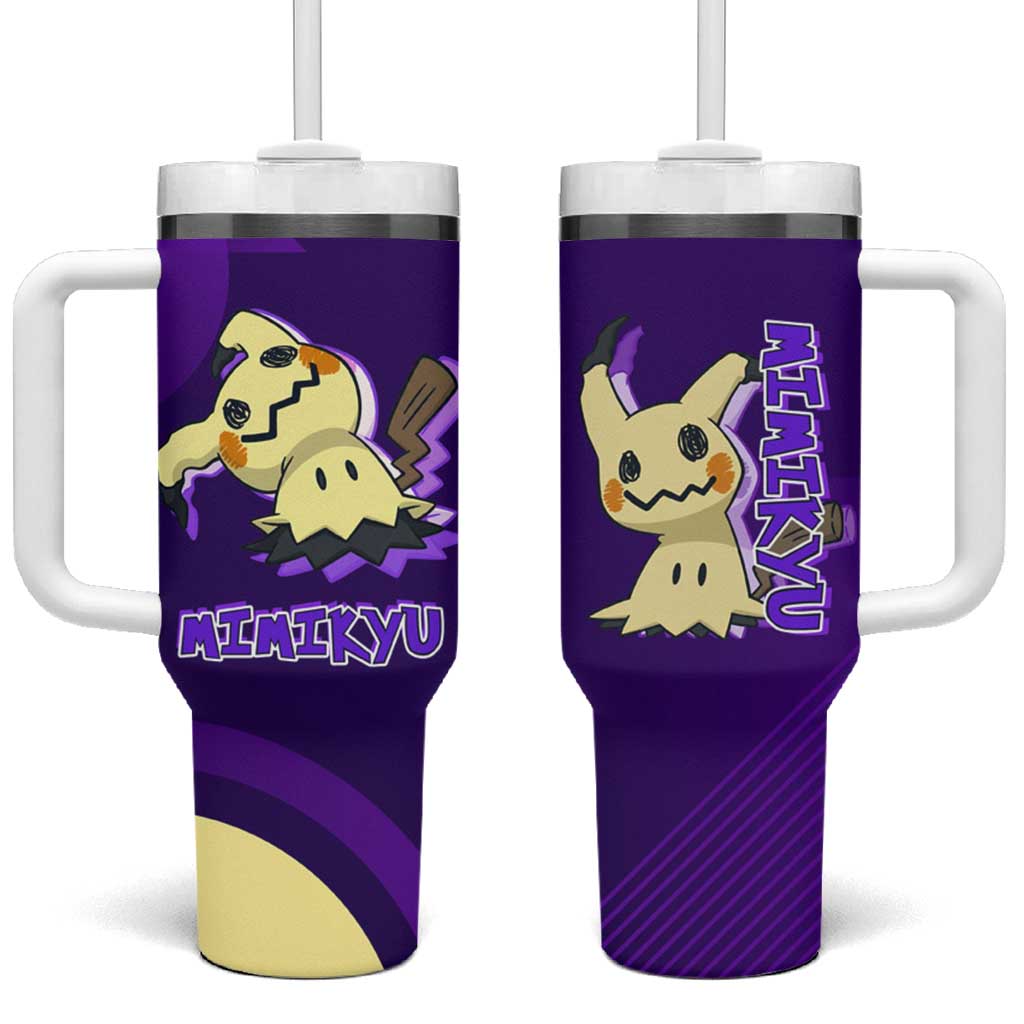Mimikyu Poké Tumbler With Handle Spooky Scribble Shadow Style
