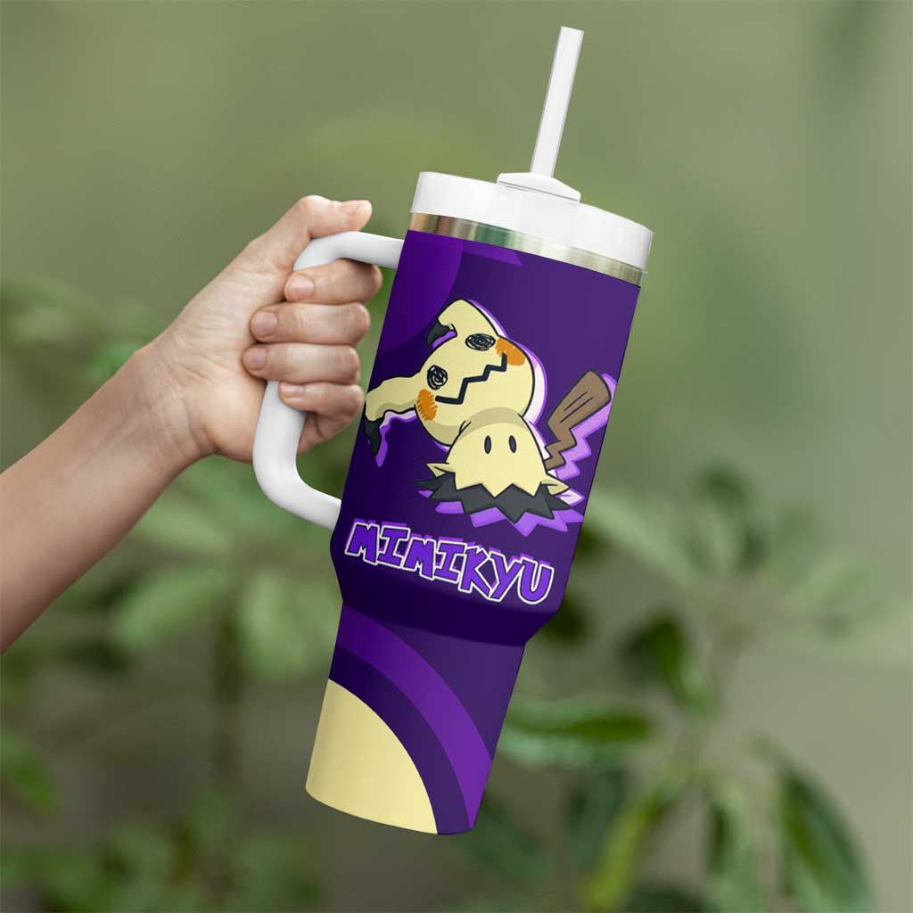 Mimikyu Poké Tumbler With Handle Spooky Scribble Shadow Style