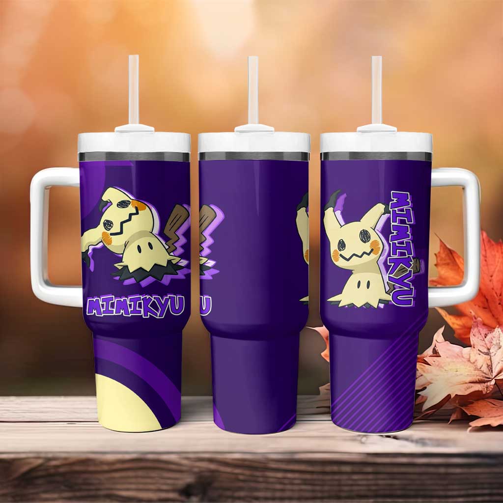 Mimikyu Poké Tumbler With Handle Spooky Scribble Shadow Style