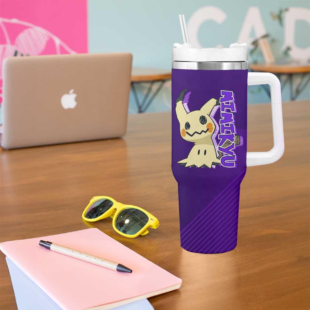 Mimikyu Poké Tumbler With Handle Spooky Scribble Shadow Style