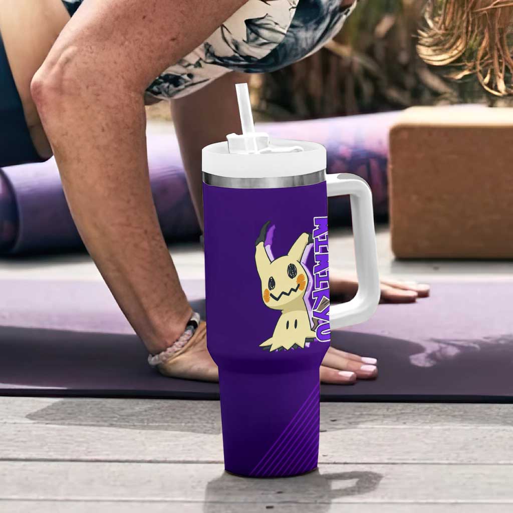 Mimikyu Poké Tumbler With Handle Spooky Scribble Shadow Style