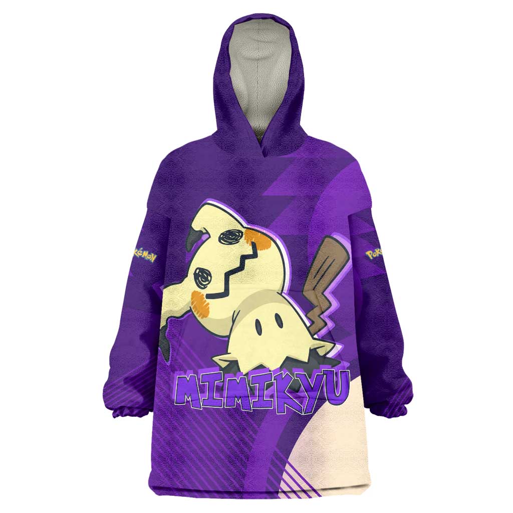 Mimikyu Poké Wearable Blanket Hoodie Spooky Scribble Shadow Style