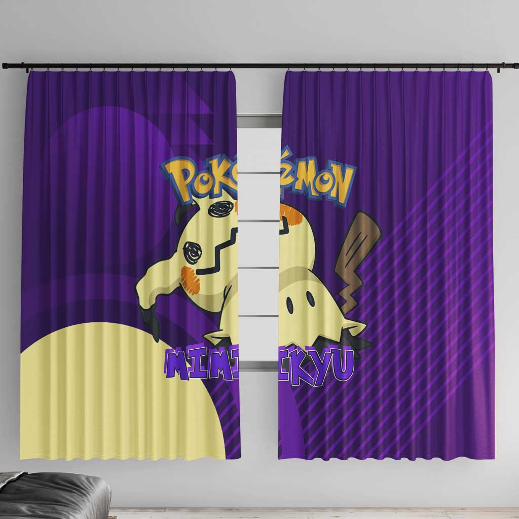 Mimikyu Poké Window Curtain Spooky Scribble Shadow Style