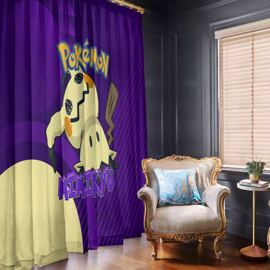 Mimikyu Poké Window Curtain Spooky Scribble Shadow Style