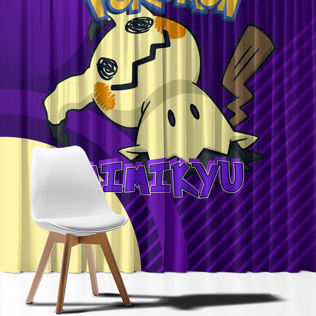 Mimikyu Poké Window Curtain Spooky Scribble Shadow Style