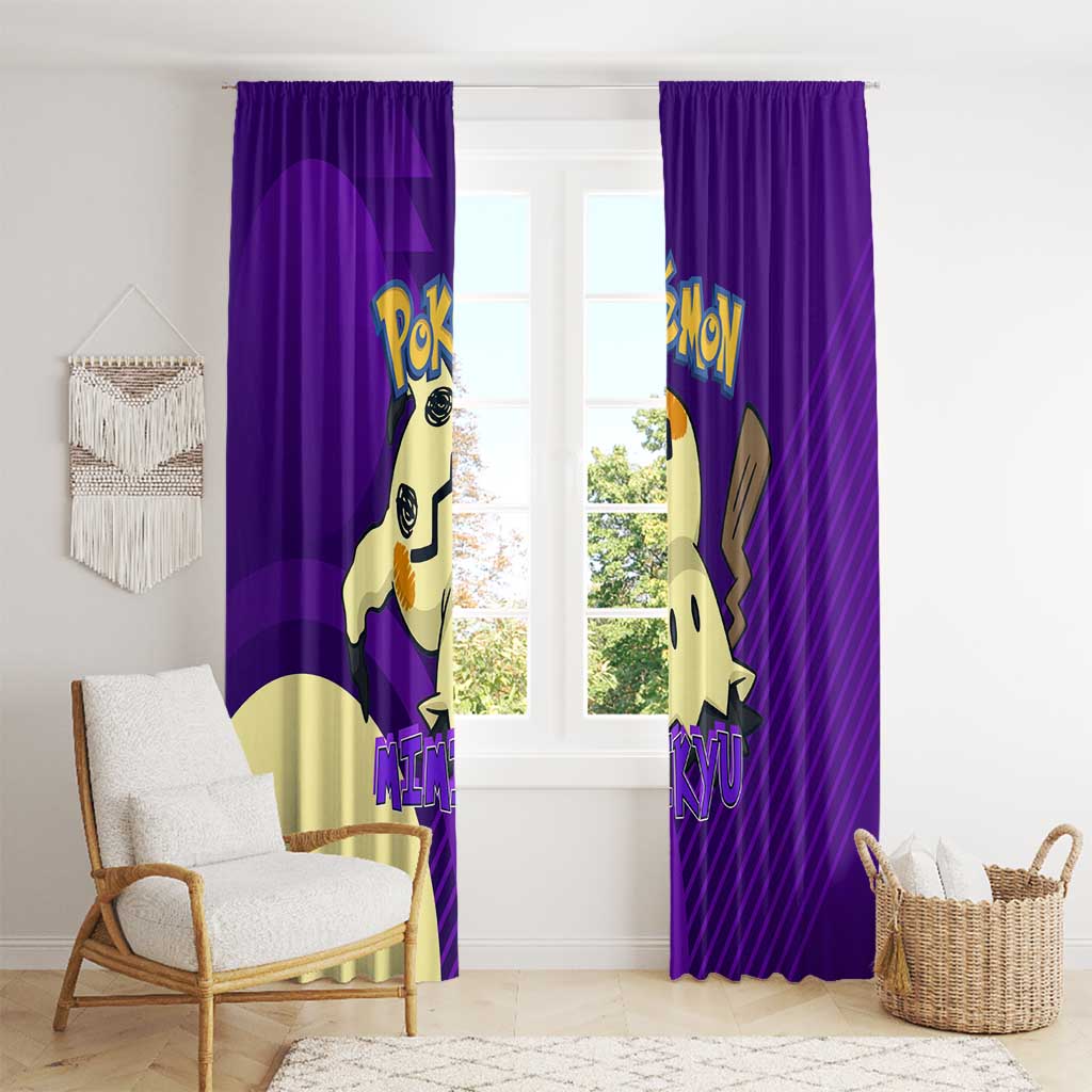 Mimikyu Poké Window Curtain Spooky Scribble Shadow Style